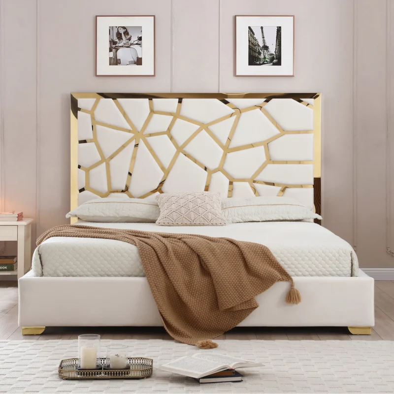 Velvet Diamond Shapes Bed - WP